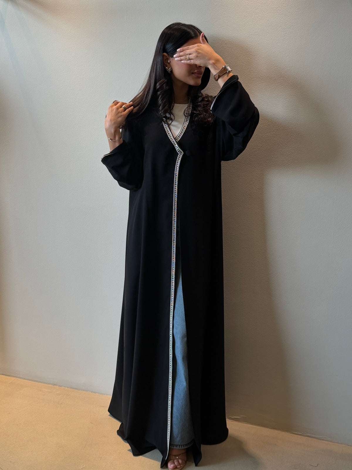 Crystal Noir Abaya