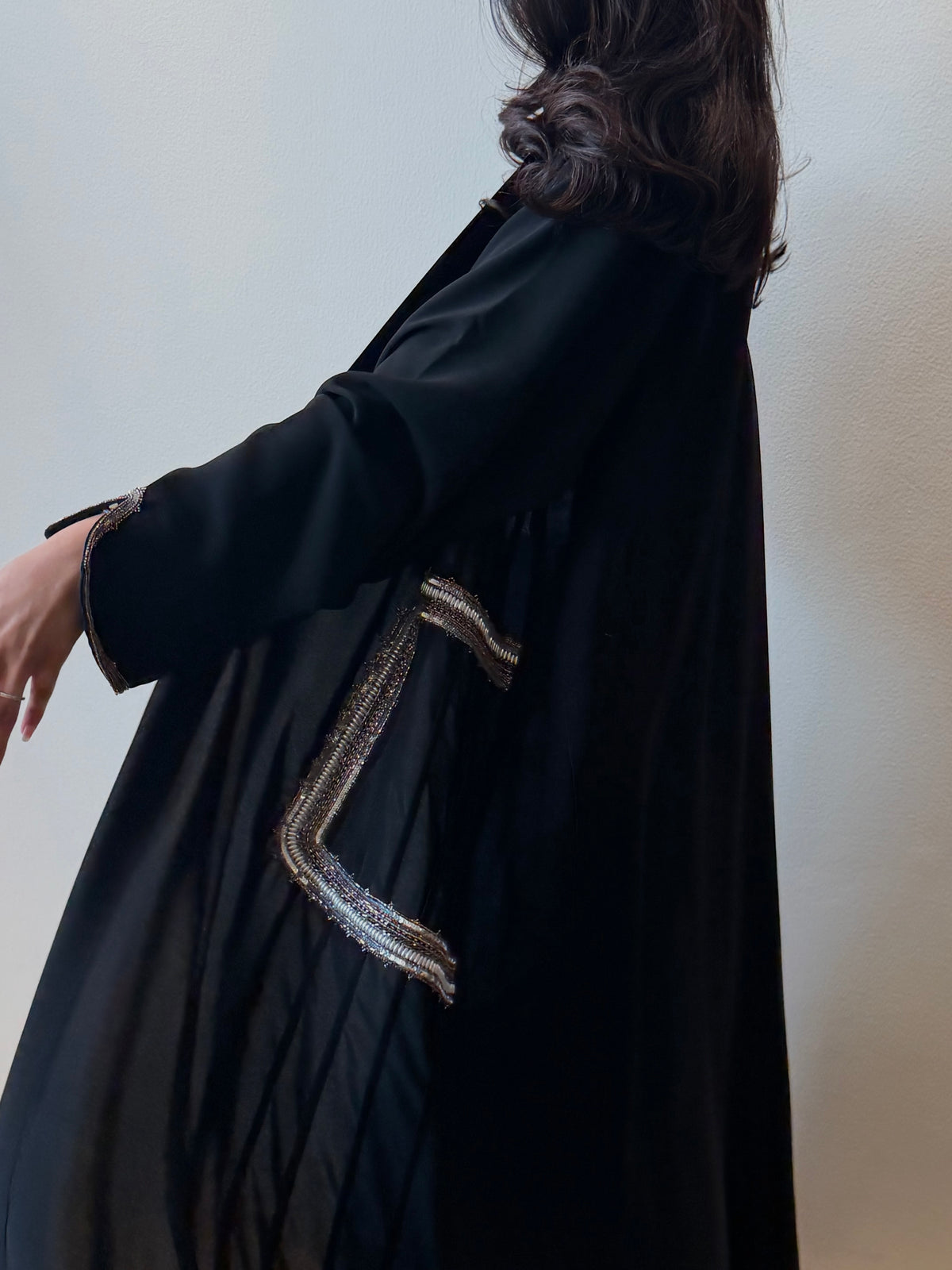 Silver Frame Abaya