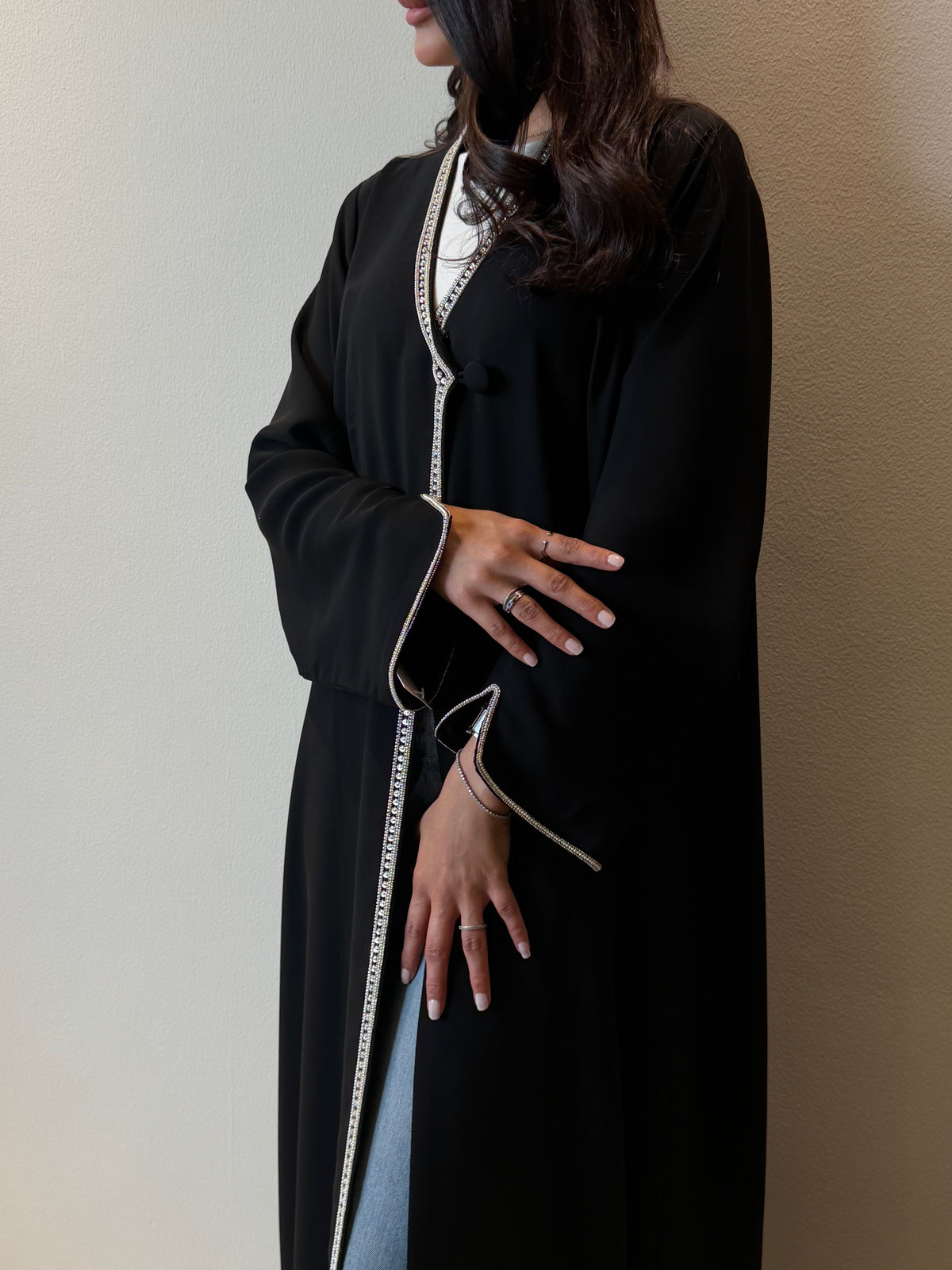 Crystal Noir Abaya