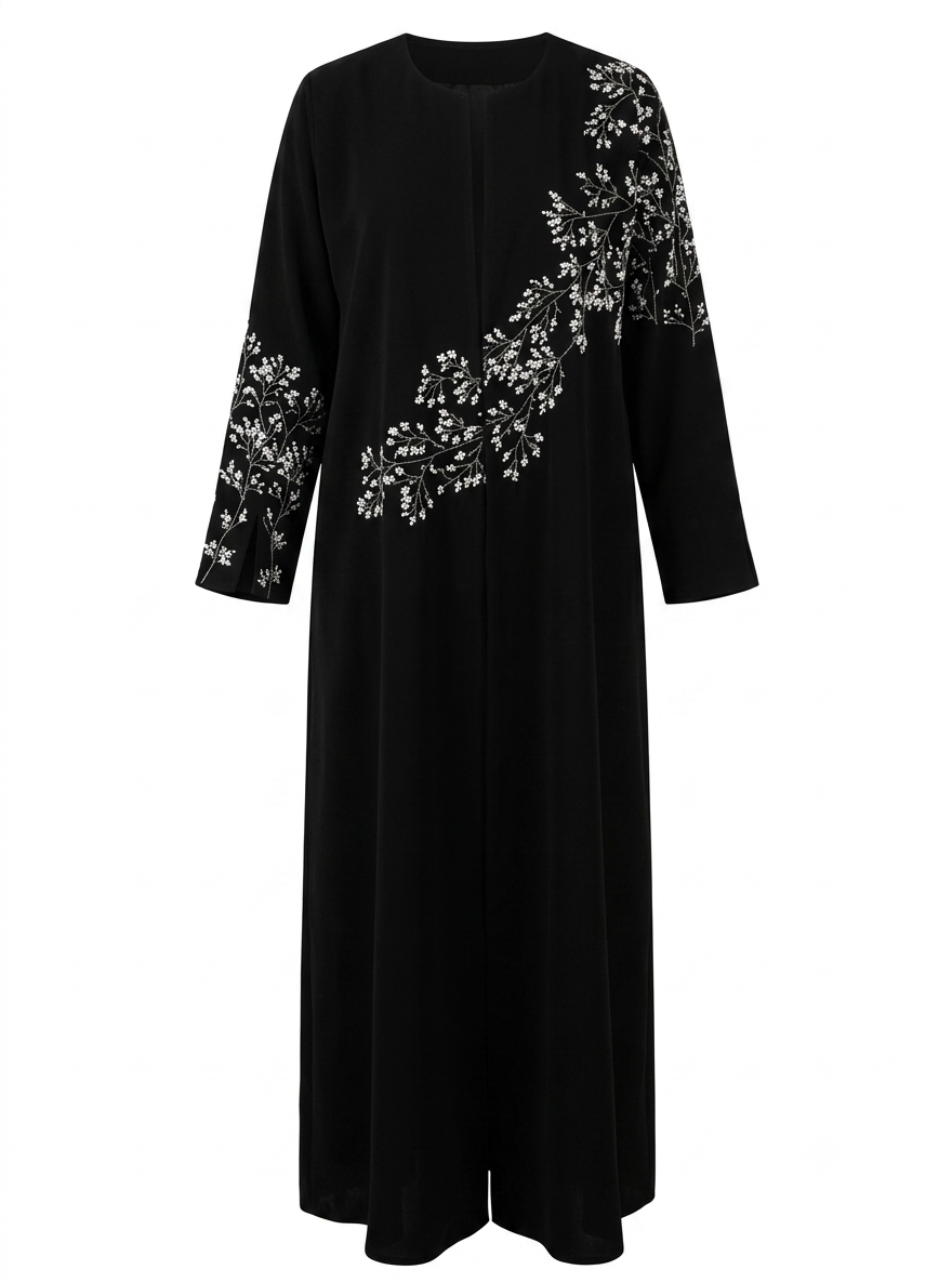 Midnight Blossom Abaya