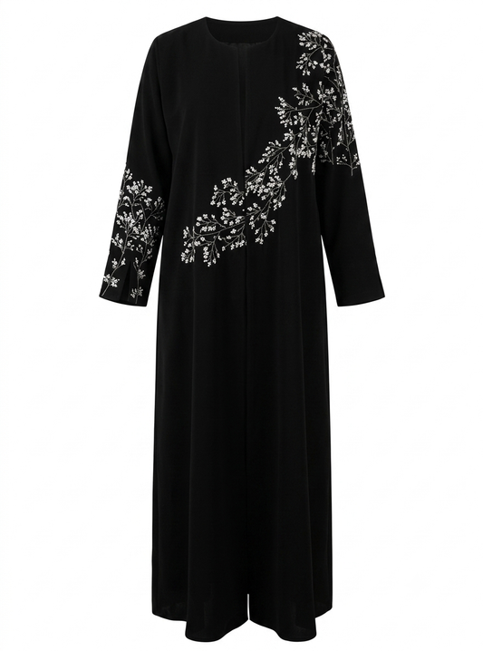 Midnight Blossom Abaya