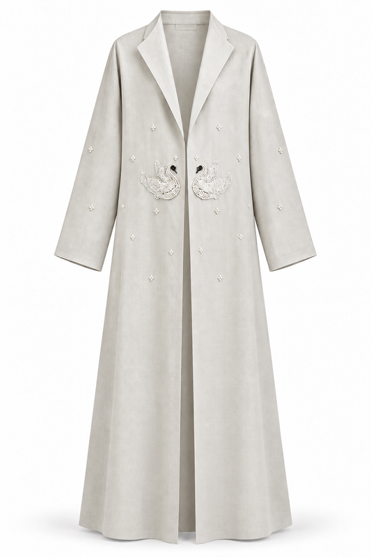 The Ivory Swan Abaya