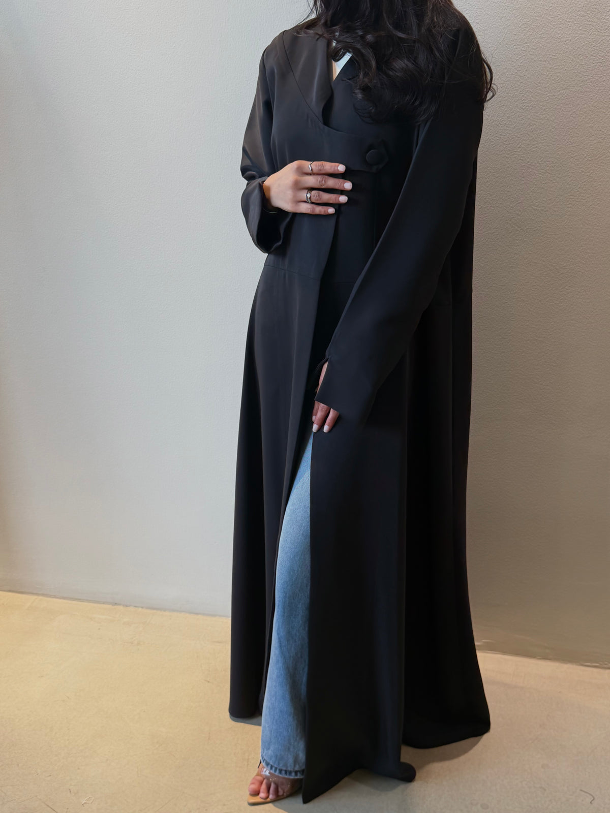 Charcoal Wrap Abaya