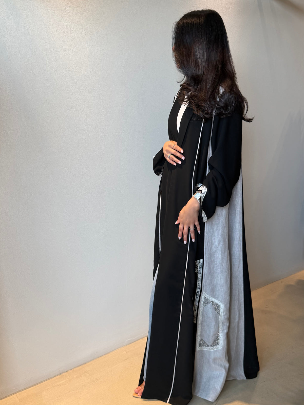 Monochrome Contrast Abaya