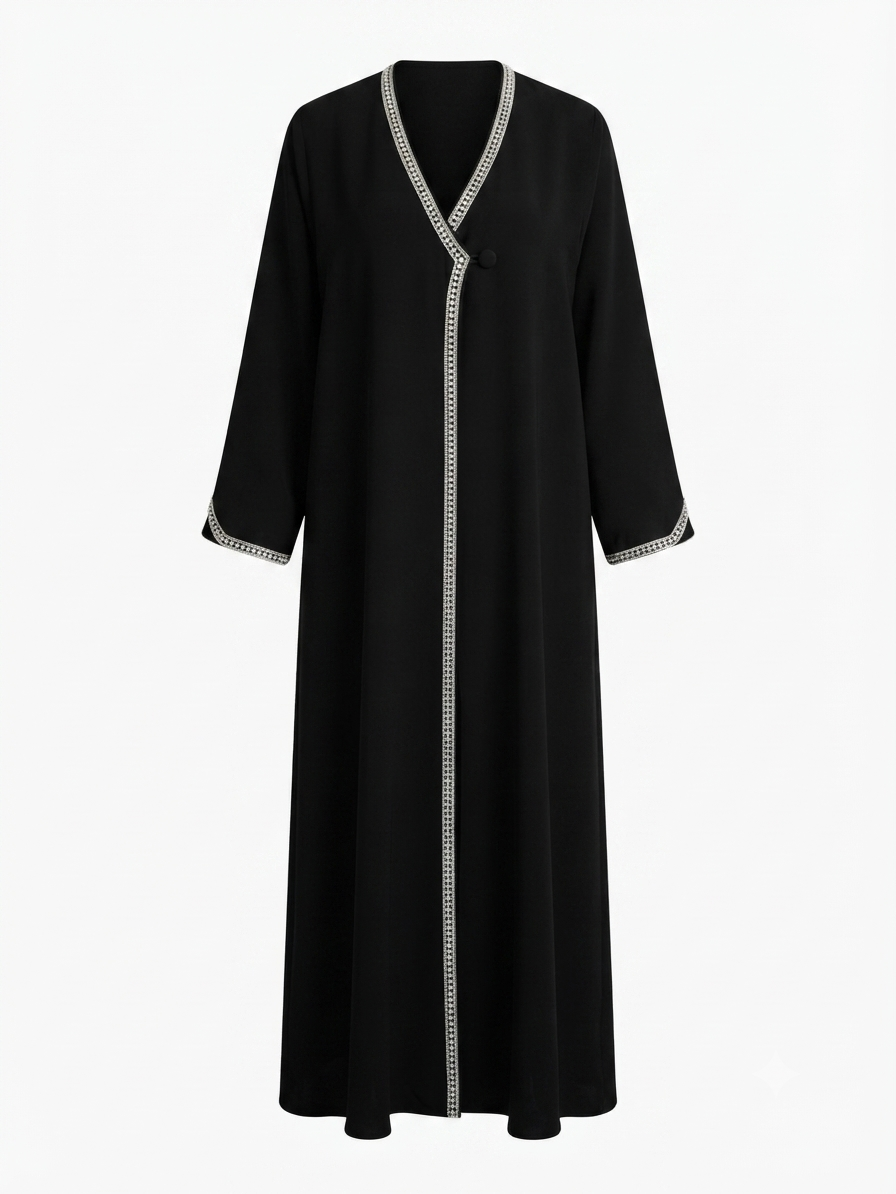 Crystal Noir Abaya