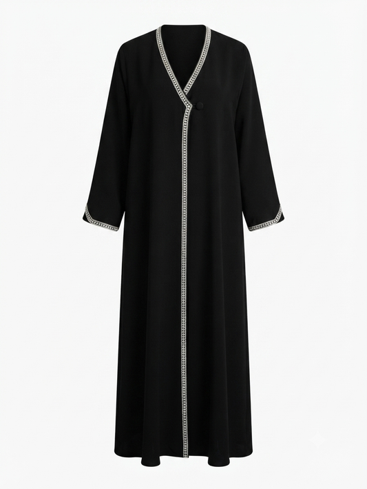 Crystal Noir Abaya