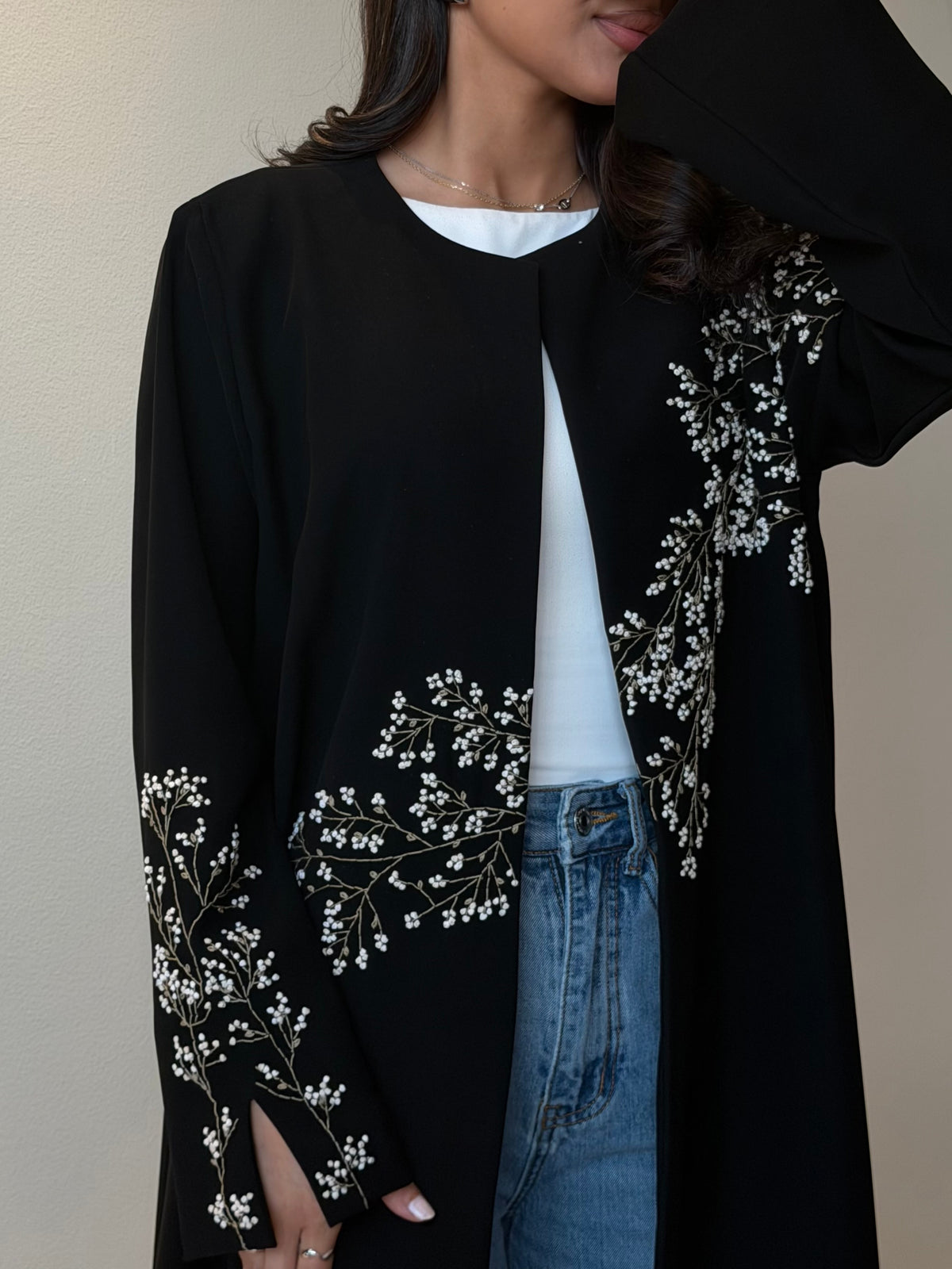 Midnight Blossom Abaya