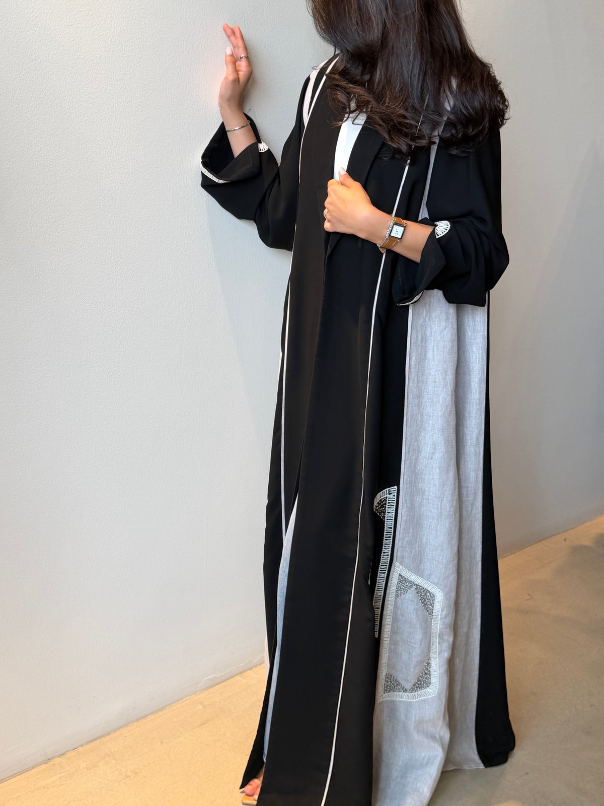 Monochrome Contrast Abaya