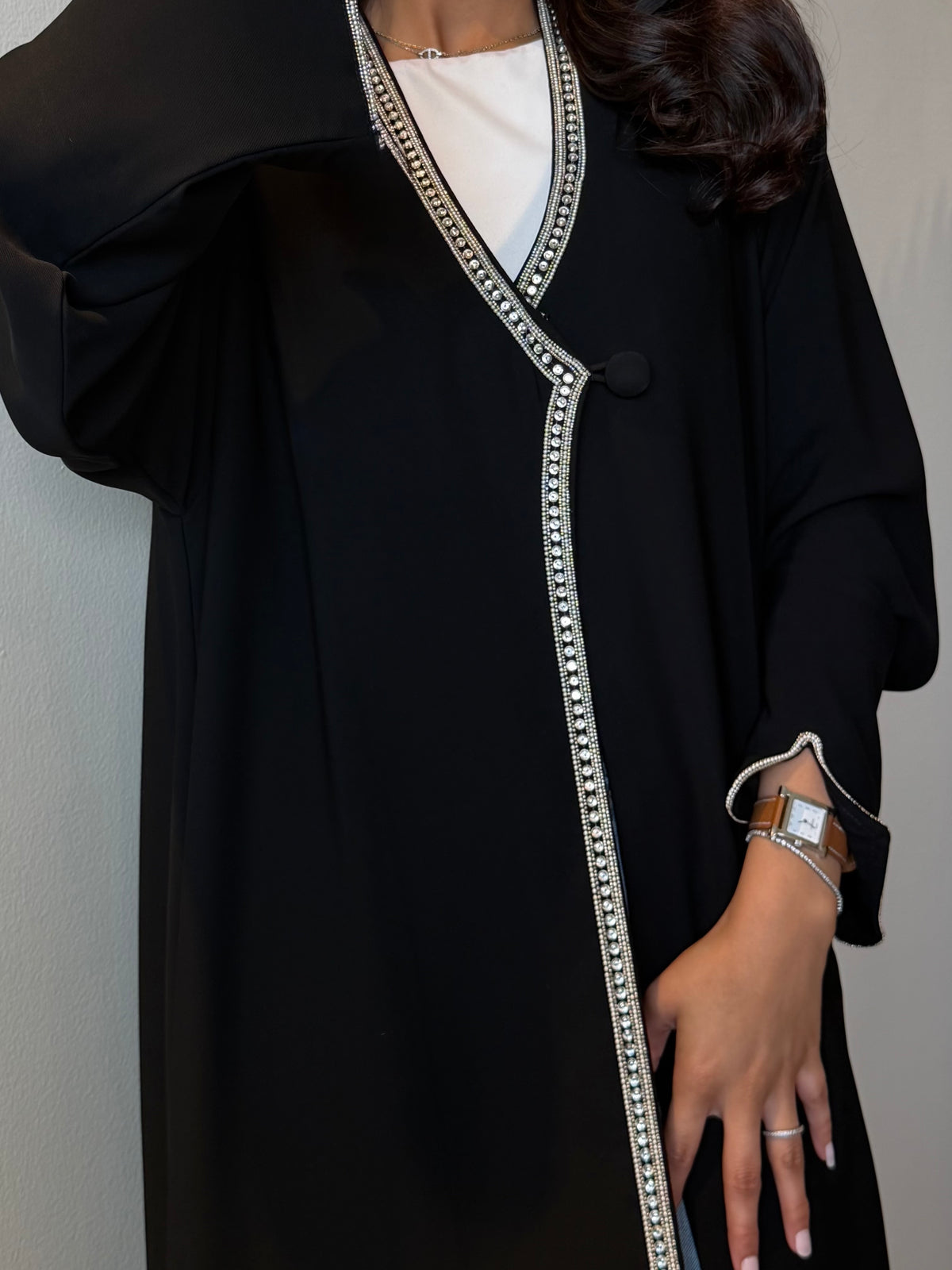 Crystal Noir Abaya