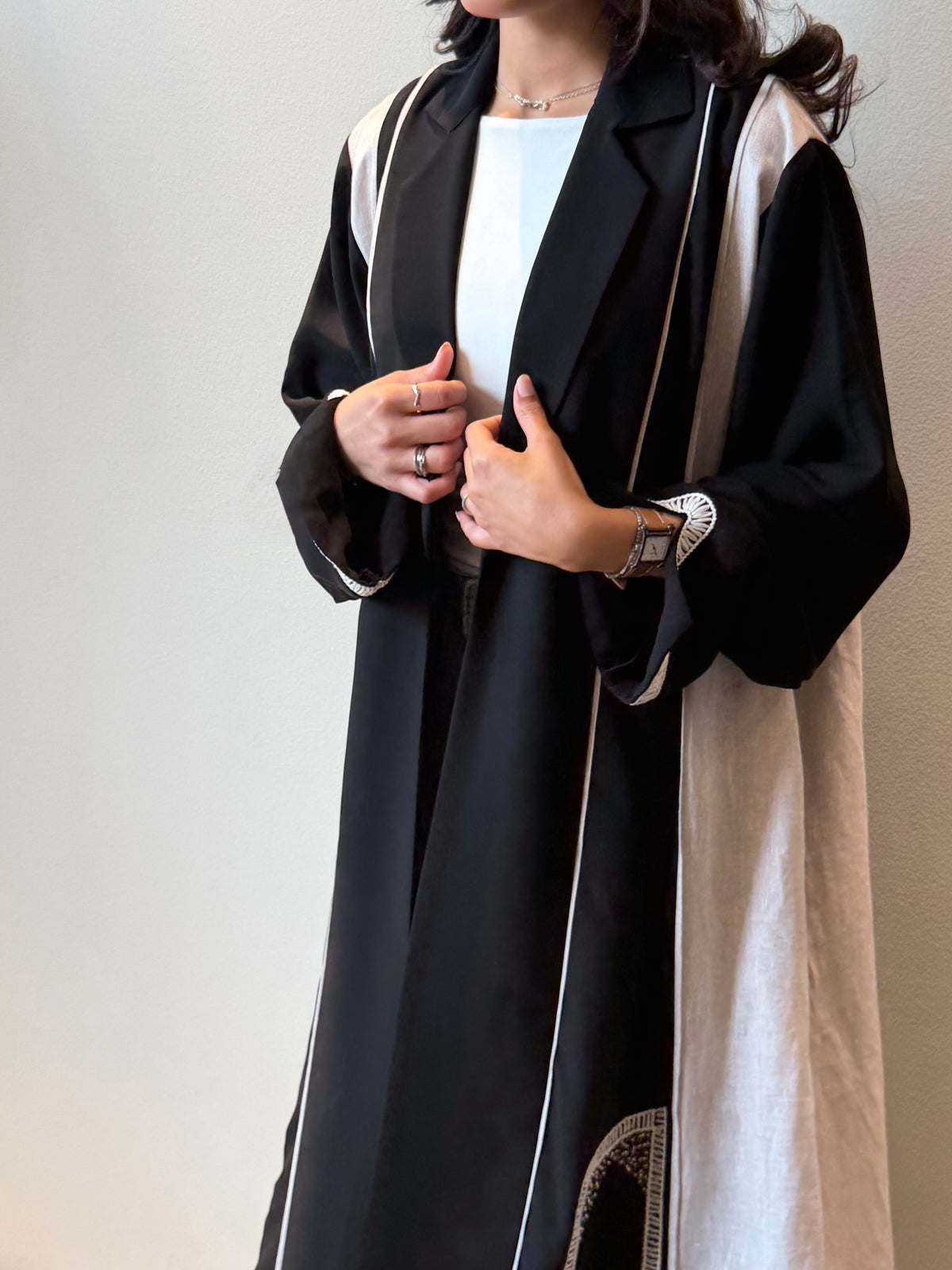 Monochrome Contrast Abaya